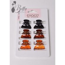 Színes, csillogó mini hajcsat szett - 6 darabos