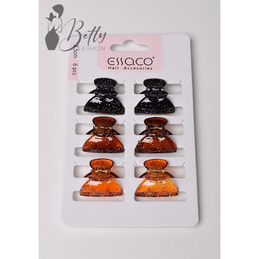 Színes, csillogó mini hajcsat szett - 6 darabos