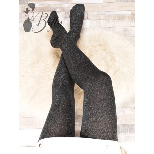 Csillogó szálas, kötött harisnya M/L, XL/2XL