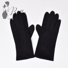 Fekete színű, műszőrme bélelt kesztyű  