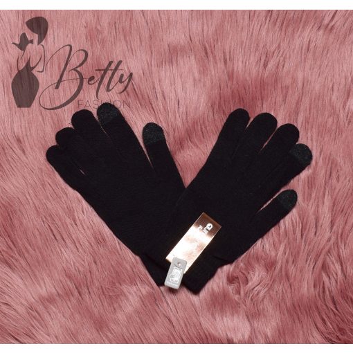 Fekete kesztyű - érintőképernyős