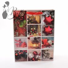 Karácsonyi mintás, papírtáska