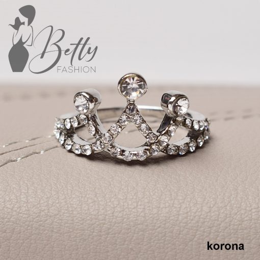 Ezüst színű, strasszkő díszes gyűrű