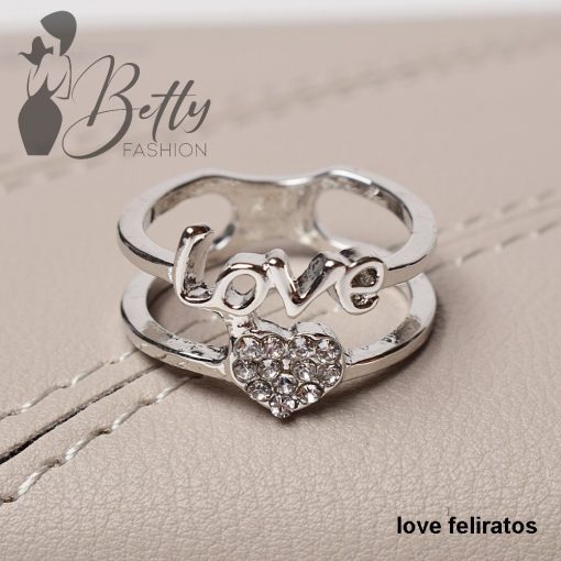 Ezüst színű, strasszkő díszes gyűrű