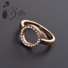 Arany színű, mintás, strasszkő díszes gyűrű