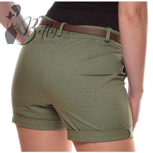 Egyszínű rövidnadrág + műbőr öv S, M, L, XL