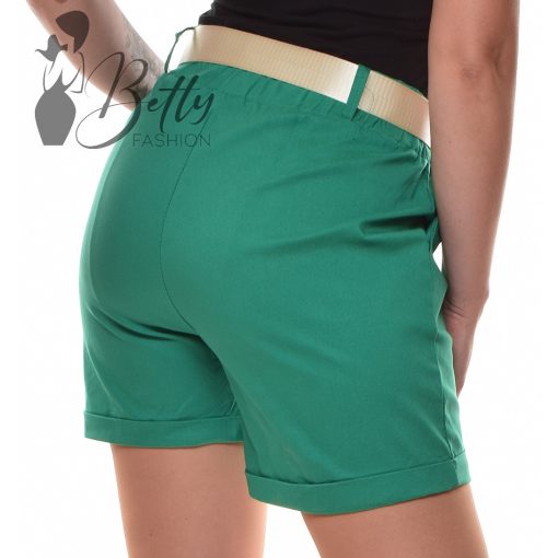 Egyszínű rövidnadrág + öv M-L