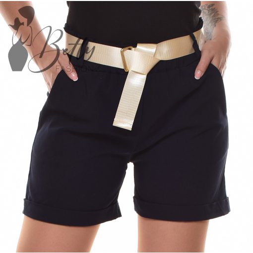 Egyszínű rövidnadrág + öv M-L