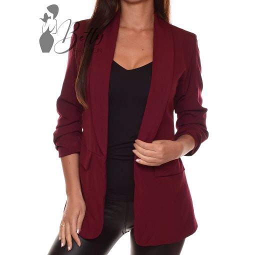 Ujjain ráncolt, galléros, hosszított blézer M-L