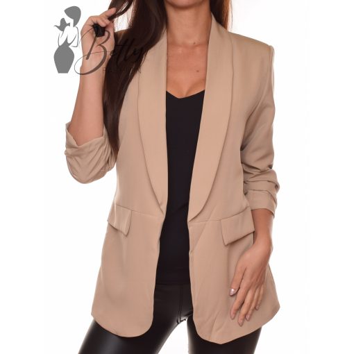 Ujjain ráncolt, galléros, hosszított blézer M-L