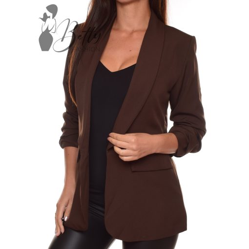 Ujjain ráncolt, galléros, hosszított blézer M-L