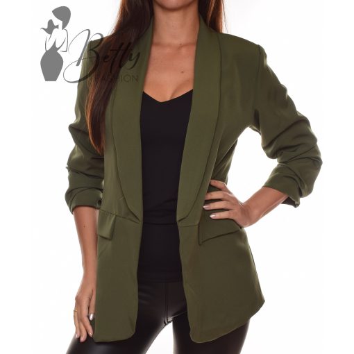 Ujjain ráncolt, galléros, hosszított blézer M-L