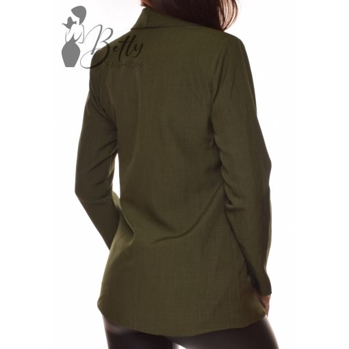 Egyszínű, galléros, hosszított blézer S, M, L, XL