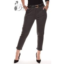 Egyszínű nadrág, műbőr övvel S, M, L, XL, 2XL