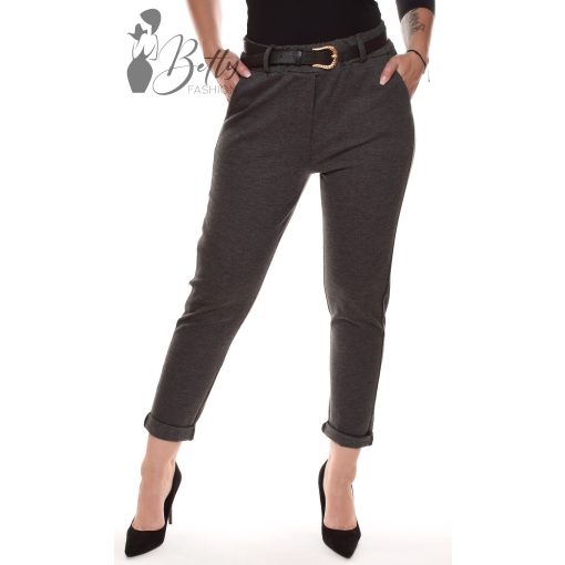 Egyszínű nadrág, műbőr övvel S, M, L, XL, 2XL