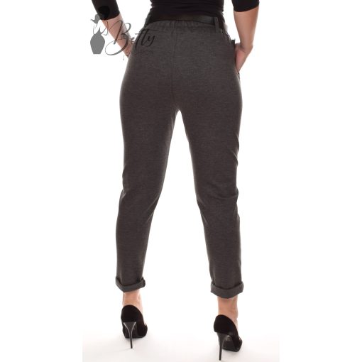 Egyszínű nadrág, műbőr övvel S, M, L, XL, 2XL