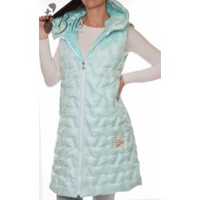 Mentazöld színű, hosszított, tavaszi mellény M-L