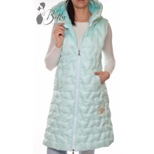 Mentazöld színű, hosszított, tavaszi mellény M-L