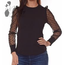 Pöttyös és tüllös ujjú felső S-M-L