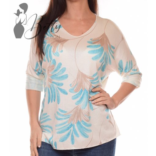 Virágmintás, puha anyagú, tavaszi felső M-L-XL