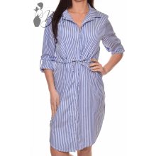 Sötétkék-fehér csíkos ingruha M-L