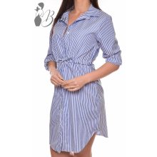 Sötétkék-fehér csíkos ingruha M-L