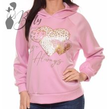 Szív mintás, kapucnis pulóver S-M-L