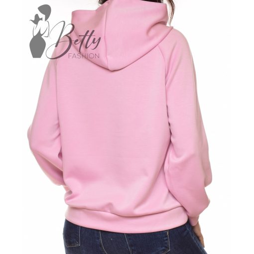 Szív mintás, kapucnis pulóver S-M-L