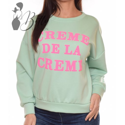 Színes feliratos, laza pulóver S-M-L