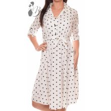 Fehér alapon pöttyös ingruha S-M-L