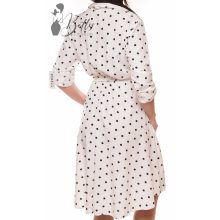 Fehér alapon pöttyös ingruha S-M-L