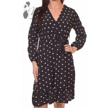 Fekete alapon pöttyös ingruha S-M-L