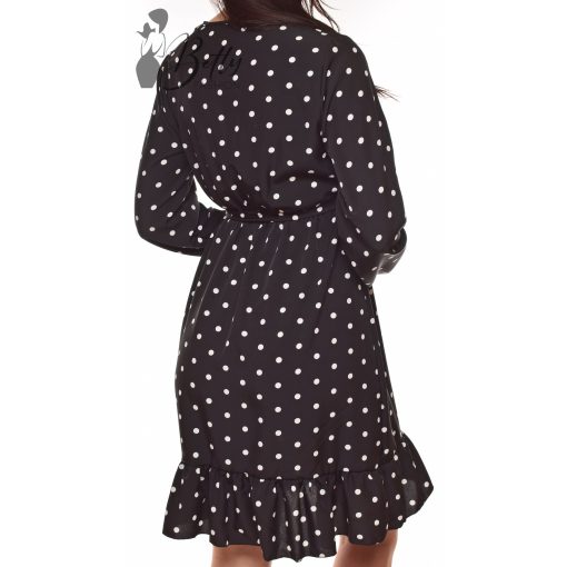 Fekete alapon pöttyös ingruha S-M-L