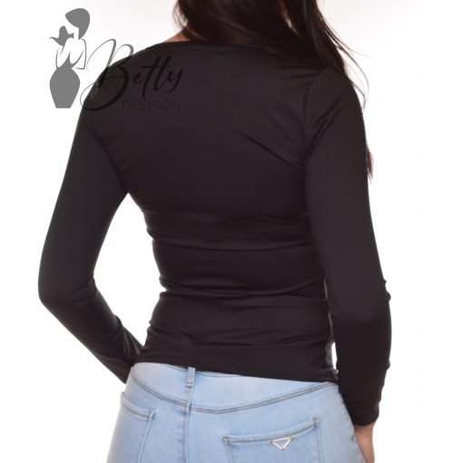 Szögletes kivágású, selymes anyagú felső S-M-L