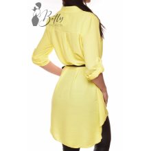 Egyszínű, roll-up ujjú ingruha + öv M-L-XL