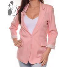 Csíkos betétes blézer selyembéléssel M-L-XL