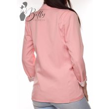 Csíkos betétes blézer selyembéléssel M-L-XL