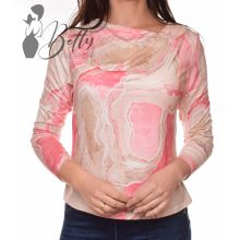 Színes márványmintás felső M-L