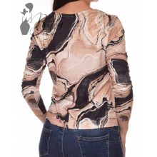 Színes márványmintás felső M-L