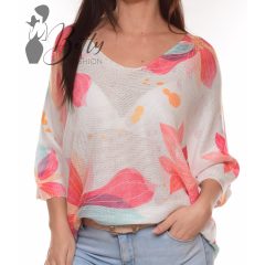 Mintás, hurkolt anyagú, laza felső M-L-XL