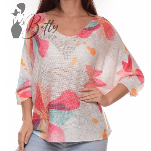 Mintás, hurkolt anyagú, laza felső M-L-XL