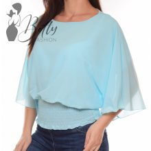 Dupla anyagú, lenge muszlin felső S-M