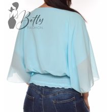 Dupla anyagú, lenge muszlin felső S-M