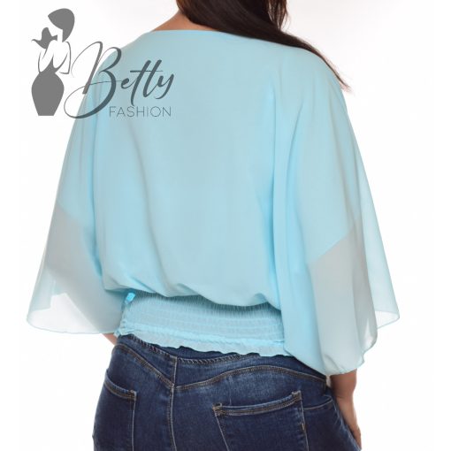 Dupla anyagú, lenge muszlin felső S-M