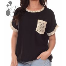 White Top with Jewelry Embellishment S/M