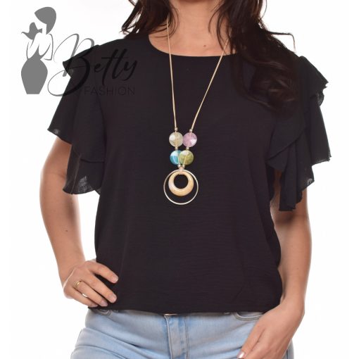 White Top with Jewelry Embellishment S/M