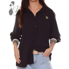 Fekete színű ing, feliratos részekkel 44, 46, 48, 50