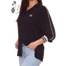 Fekete színű ing, feliratos részekkel 44, 46, 48, 50