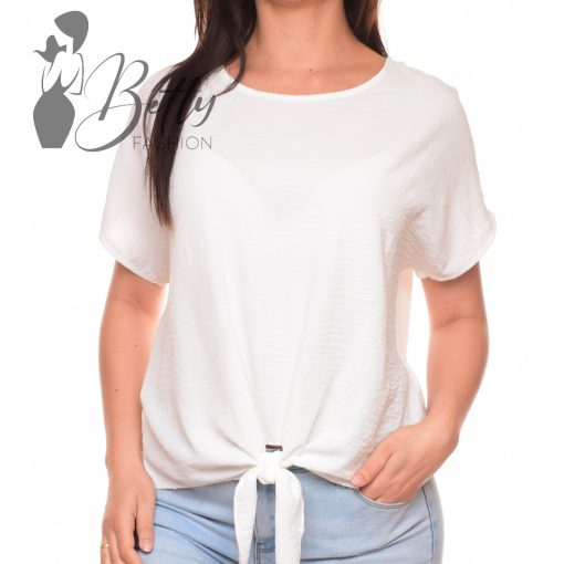White Top with Jewelry Embellishment S/M