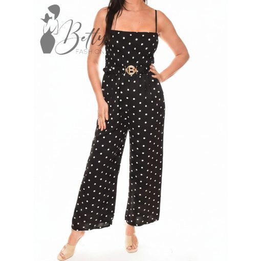 Pöttyös, bő szárú overáll + öv S-M-L